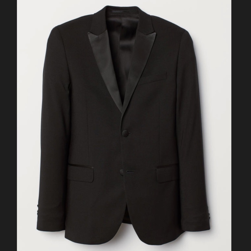 CLOSET CLEAR OUT H&M black wool tuxedo Jacket